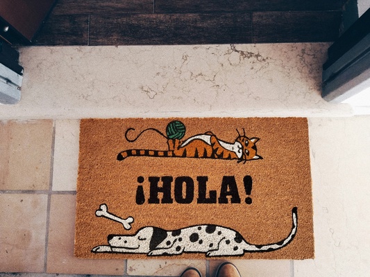 Felpudo Coco Natural Pet Friends 40x70